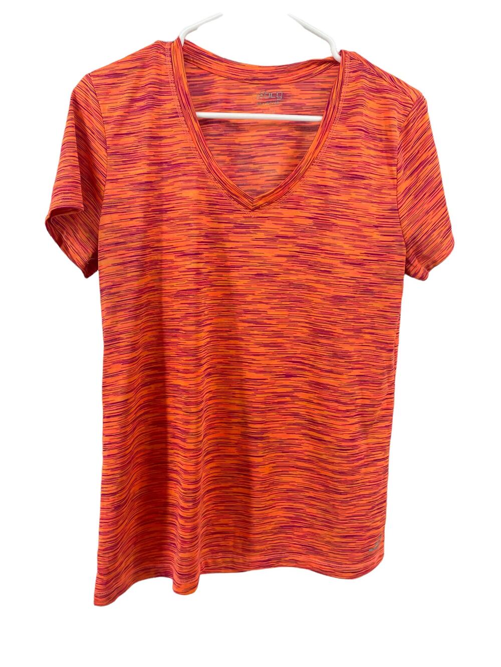 BCG Pink Orange Semi-Fitted Short Sleeve T-Shirt Women's Size Large